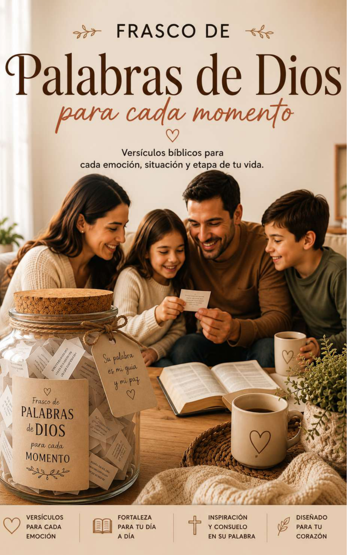 Frasco de Palabras de Dios para cada momento